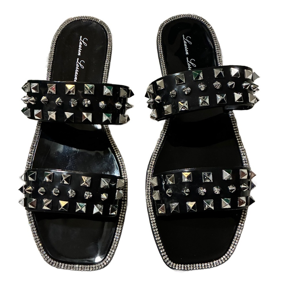 Luxe Black Studded Sandals